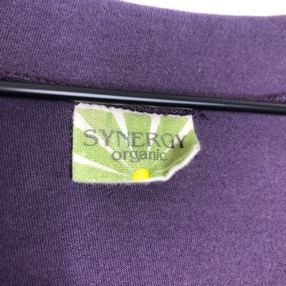 Synergy Organic Cotton Purple Bird Wrap Dress - Picture 3 of 6